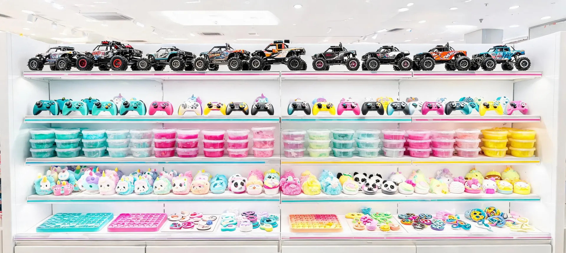 Axial toy collection background