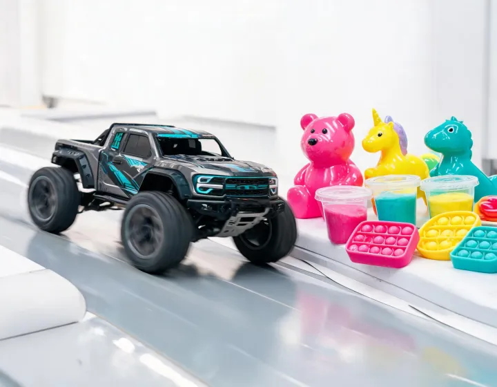 Axial RC truck and fidget toy launch kit